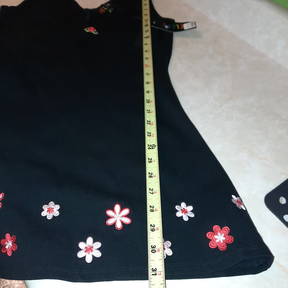 dELiA*s Black Mini Dress with Pink & Red Floral Accents - Picture 9 of 13